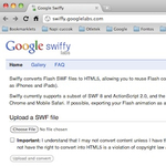 Google Swiffy: konvertálás Flash-ből HTML5-be