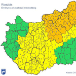 Másodfokú riasztást adtak ki - térkép