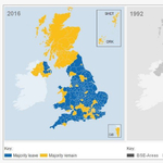 Kamu a Brexit-térképhez hasonlító kergemarhakór-térkép