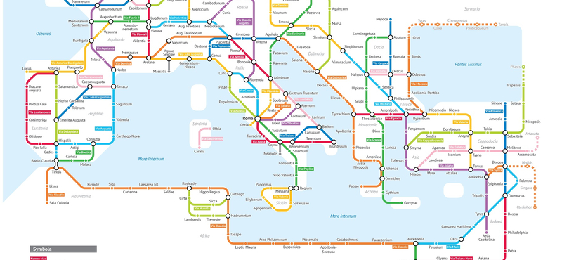 Így néz ki az ókori római úthálózat metróstílusban