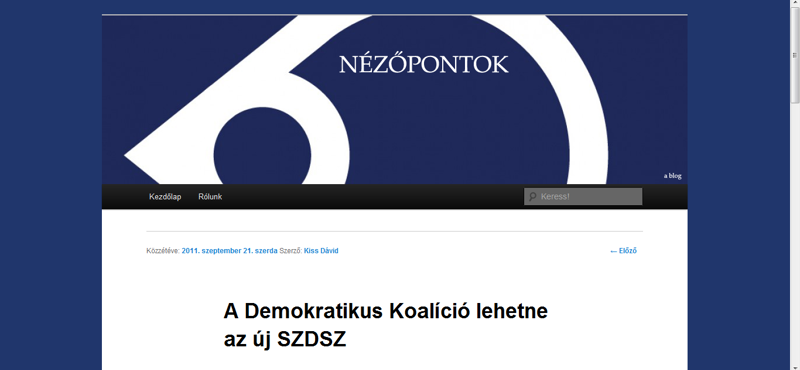 Az új SZDSZ lehetne a Demokratikus Koalíció