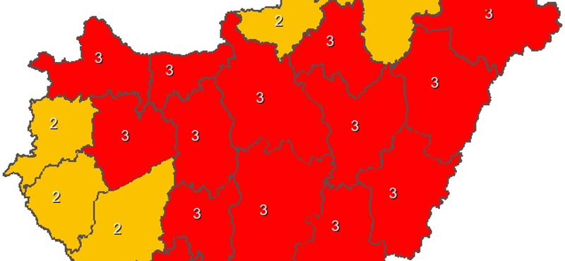 Jön a lehűlés, 20 fokot eshet a hőmérséklet szerdáig