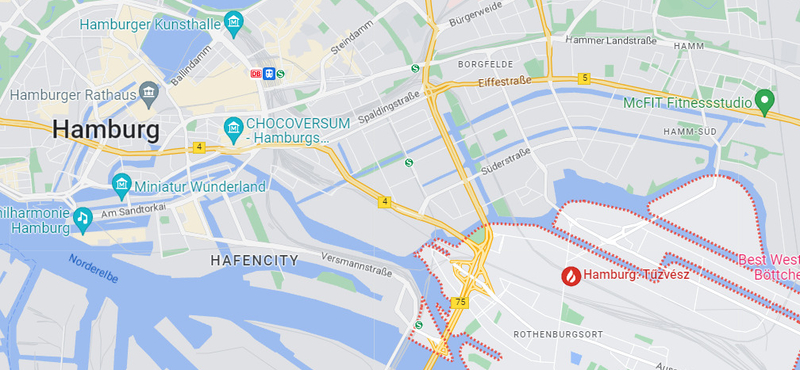 Szélsőségesen veszélyes füstfelhő fenyegeti Hamburg központját