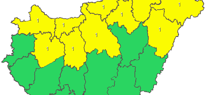 Figyelmeztető térkép: Észak-déli irányban kettészakad az ország