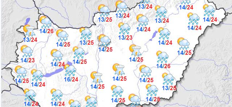 Vasárnapra megtörhet a kárpáti monszun