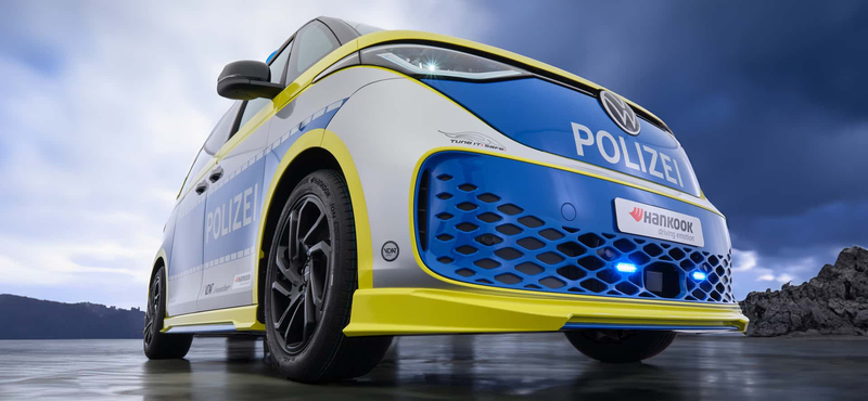 A német rendőrség legmenőbb járműve a tuningolt villanybusz