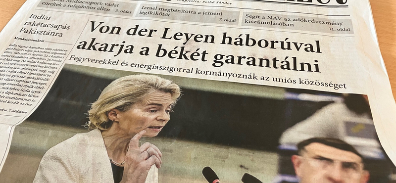 A Magyar Nemzet csütörtöki címlapja kiváló időzítéssel száll bele a háborúpártiságba