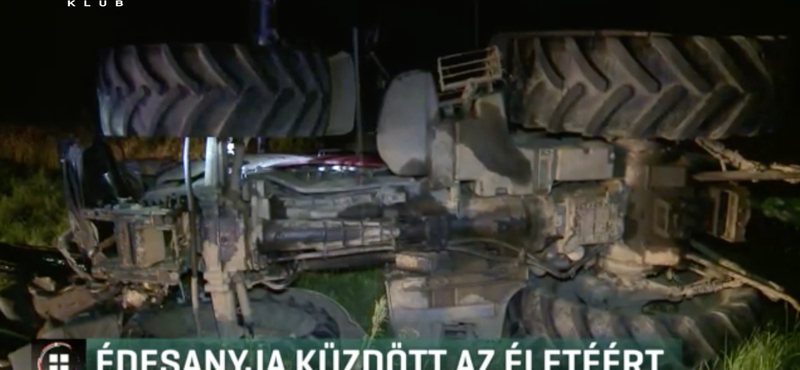 Az üléssel együtt repült ki az ötéves kislány a kocsiból, mikor traktorral ütköztek