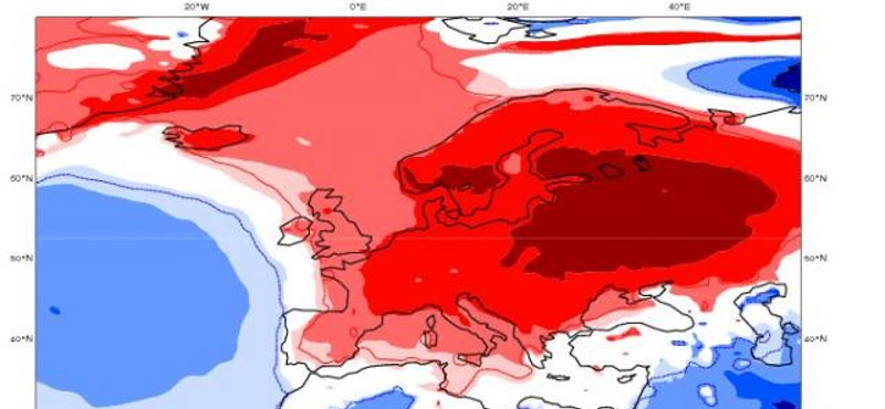 Hőmérsékleti anomália telepedett Magyarországra – térképek