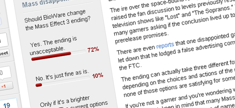 Tovább dagad a Mass Effect botrány – szavaztat a CNet
