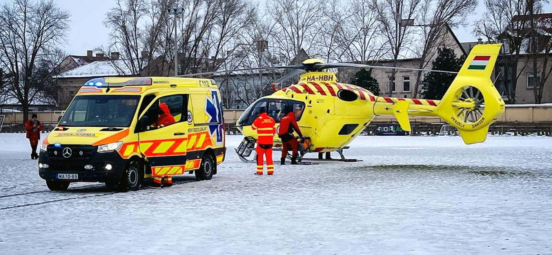 Fejsérülések, törések - a havazás miatt sokszor hívták a mentőket