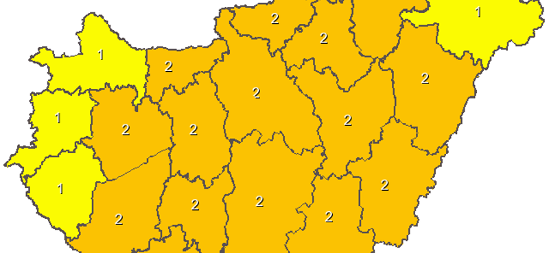 Jön a vihar: az egész országra figyelmeztetéseket adtak ki – térkép