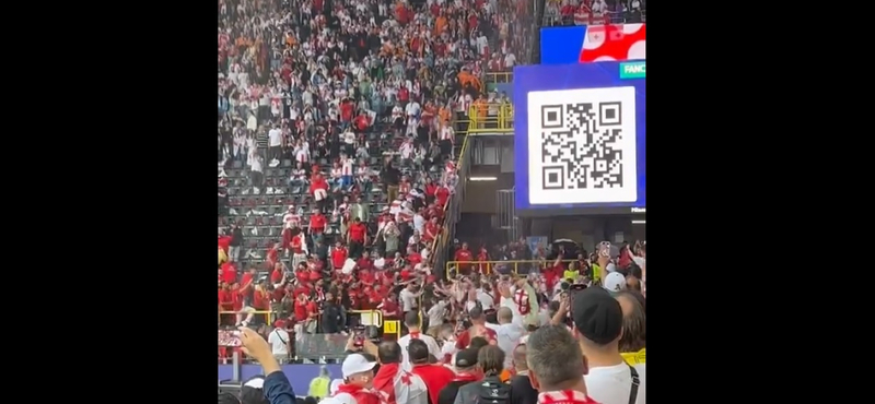 Egymásnak estek a török és a grúz szurkolók a dortmundi stadionban – videó