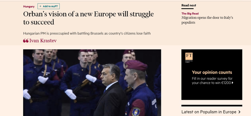 Financial Times: Orbán nagy terve rosszul sülhet el