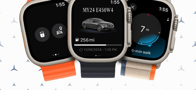 Beköltözik a Mercedes az Apple Watchba, az óráról lehet vezérelni az autó több funkcióját