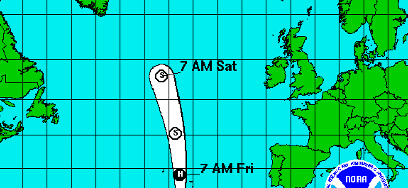 Nyolcvan éve nem láttak ilyen hurrikánt Európa közelében - térkép