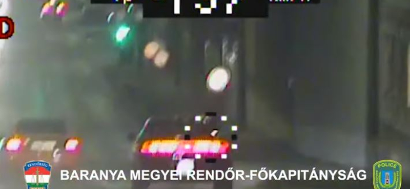 A rendőrök előtt kezdett gyorsulási versenybe két autós Pécsen – videó