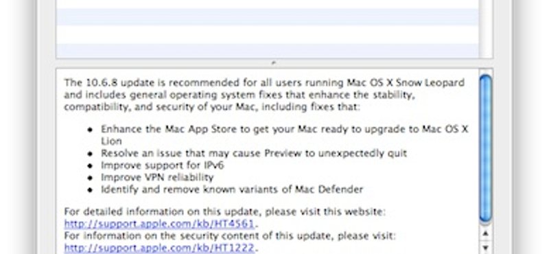 Letölthető az OS X 10.6.8-as frissítése: Lionra felkészülni!