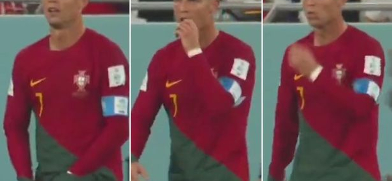 Közzétette a portugál szövetség, mit nassolt a nadrágjából Cristiano Ronaldo meccs közben