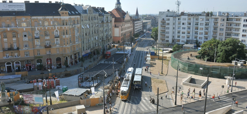 Csak az év végére készül el a Móricz Zsigmond körtér átépítése