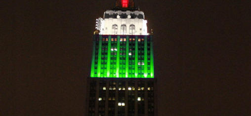 A magyar zászló is feltűnt az Empire State Building oldalán