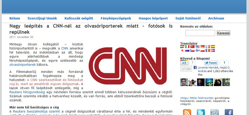 Leépít a CNN az olvasók ingyenes anyagai miatt