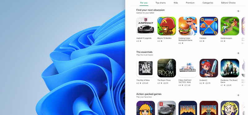 Androidos appok a Windows 11-en: valaki felvitte a Play áruházat az új rendszerre