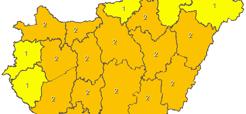 Nagy eső zúdulhat kilenc megyére a forróságban