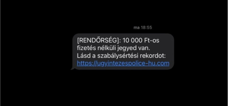 A rendőrség nevében küldenek sms-t adathalász csalók