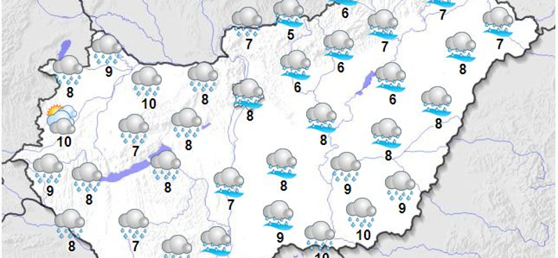 Valódi hétfői időjárásunk lesz: borult ég, eső, szélvihar