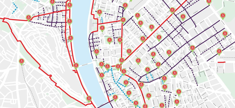 Új parkolás jön, biciklisáv lesz két újabb hídon – térkép