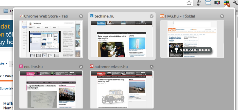 Igazán kényelmes megoldás a böngészőben megnyitott lapok közötti választáshoz!