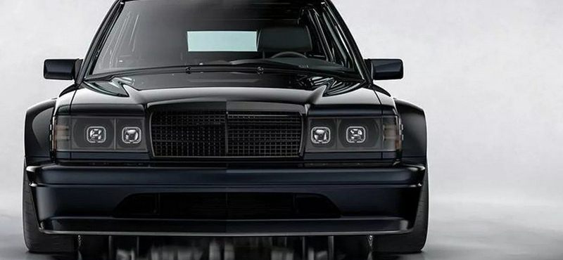Látványos retró húrokat penget meg a 325 millió forintos modern Mercedes 190 E 2.5-16 Evo II