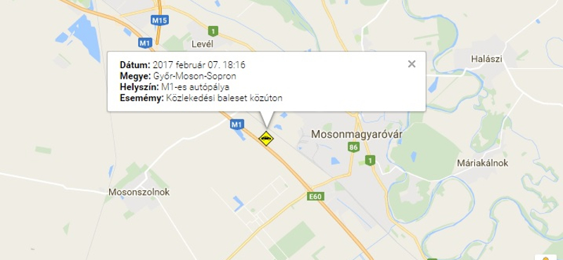 Megsérült több ember délután az M1-esen