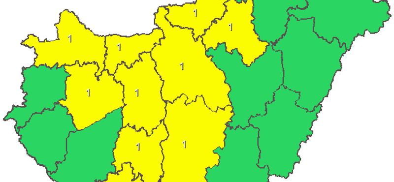 Térkép: Alig elviselhető idővel köszönt be a tavasz, figyelmeztetést adtak ki