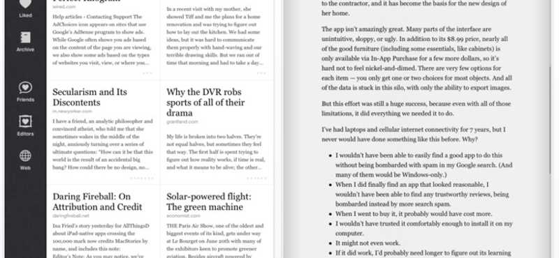 Itt az új Instapaper alkalmazás iOS-re!