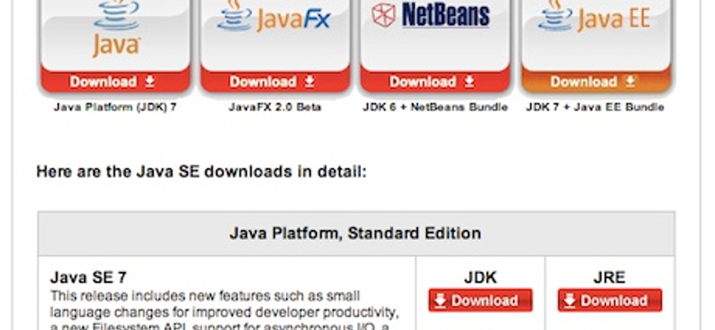 Letölthető a Java 7