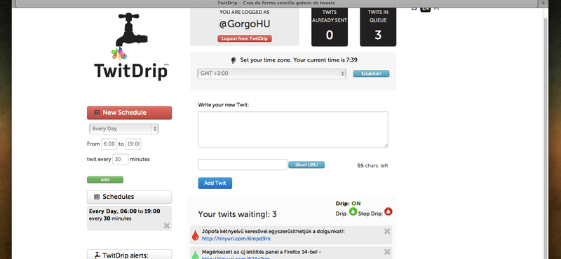 Csepegtessük tweetjeinket adott időközönként, automatikusan!