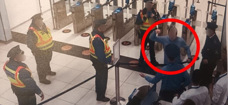 Rendőrökre támadt egy őrjöngő tádzsik férfi a ferihegyi repülőtéren