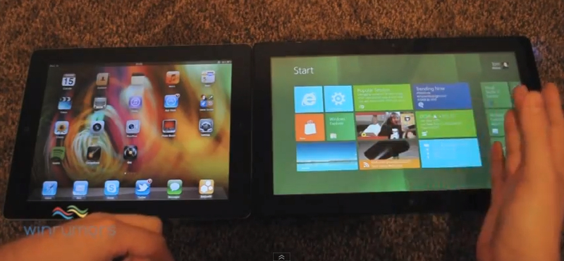 Az összecsapás: Windows 8 tábla vs. iOS 5 az iPaden [videó]