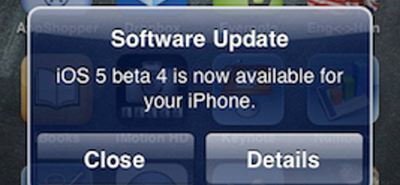 Már a negyedik béta tesztelhető az iOS 5-ből