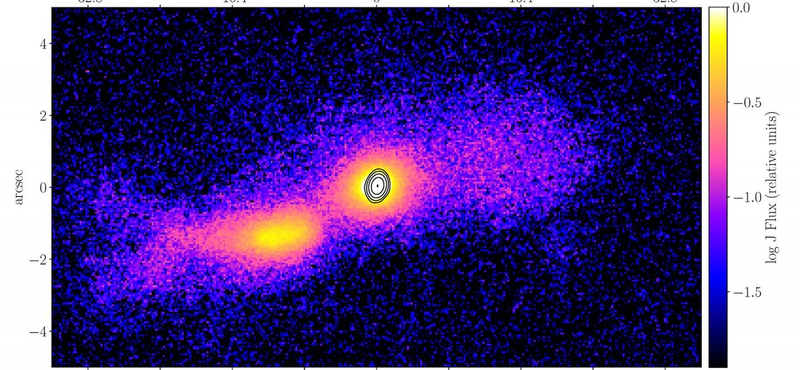 Ilyet eddig senki nem látott: itt az első fotó a két galaxis ütközéséből eredő anyagsugárról