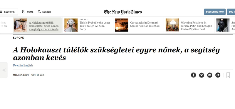 Magyar nyelvű cikket közölt a New York Times