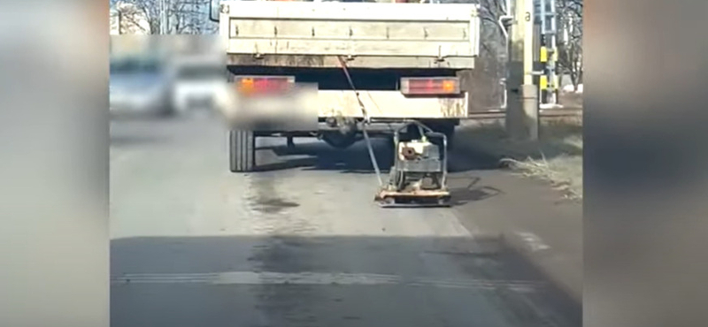Szürreális vontatást videóztak Debrecenben – videó 