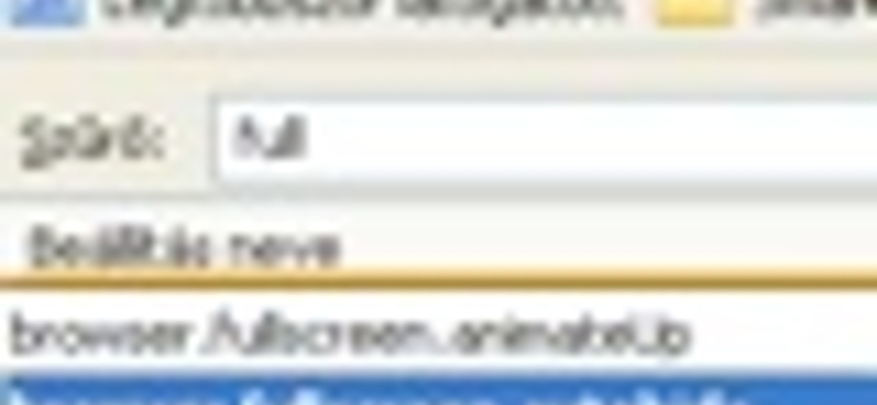 A teljes képernyős böngészés testreszabása Firefox 3-ban