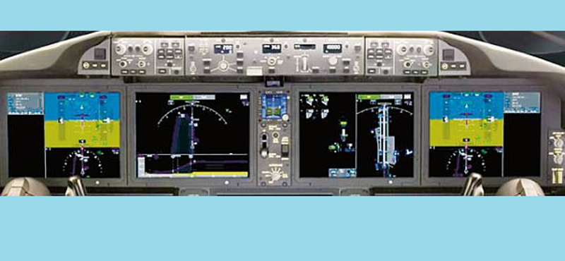 Sharp LCD-kijelzők a Boeing 787 Dreamline-ban