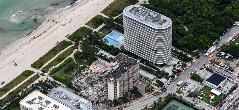 Közel száz lakóját nem találják a Miamiban összeomlott háznak