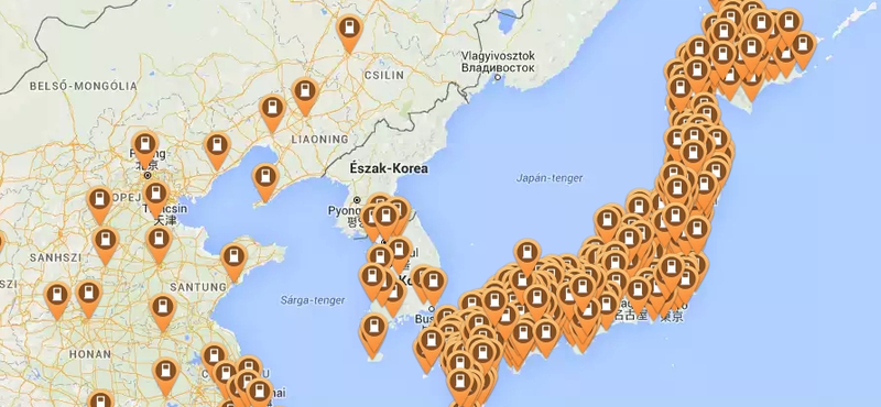 Már több elektromos töltőállomás van Japánban, mint benzinkút