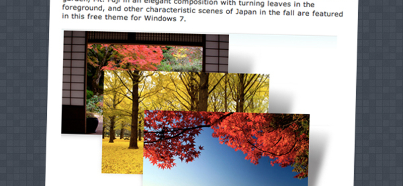 Letölthető Windows 7 téma: az ősz színei Japánban