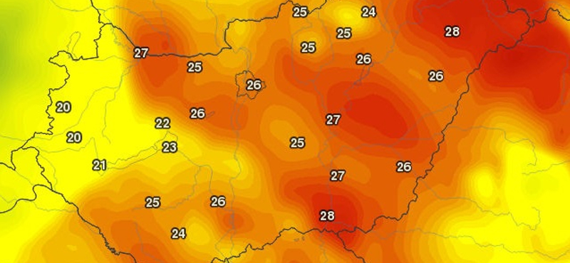 Vége az oltári melegnek, szinte egész héten esni fog